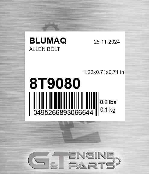 8T-9080 Allen Bolt for BLUMAQ