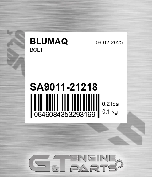 SA9011-21218 Bolt for BLUMAQ