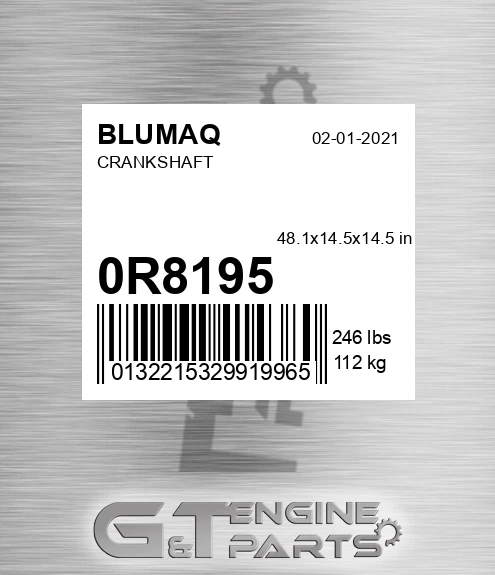 0R-8195 Crankshaft for BLUMAQ