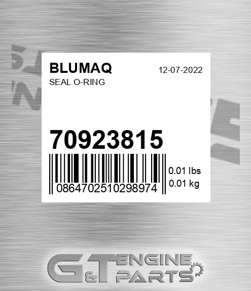 70923815 Seal O-ring