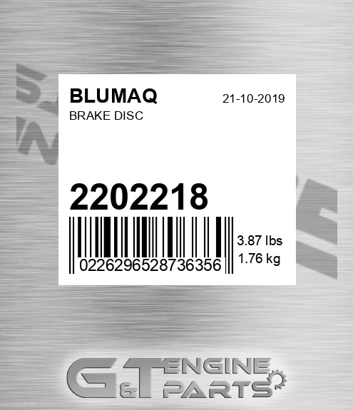2202218 Brake Disc for BLUMAQ