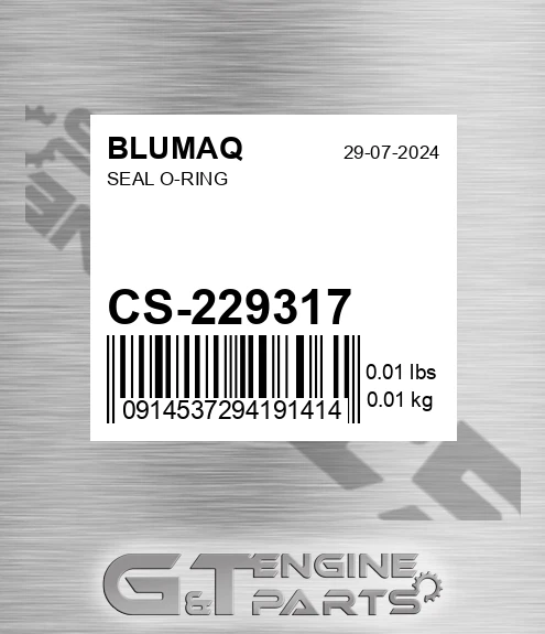 CS-229317 Seal O-ring for BLUMAQ