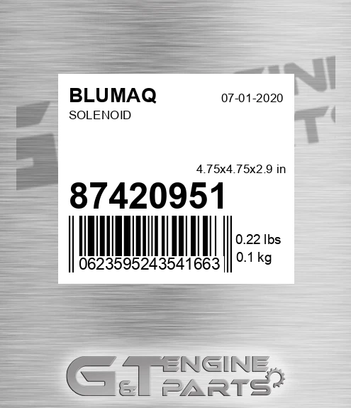 87420951 Solenoid for BLUMAQ