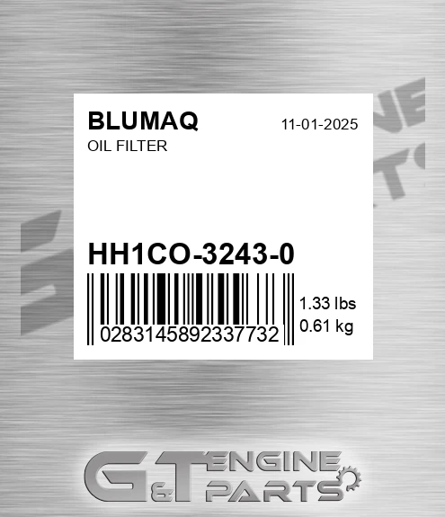 HH1CO-3243-0 Hydraulic Filter for BLUMAQ
