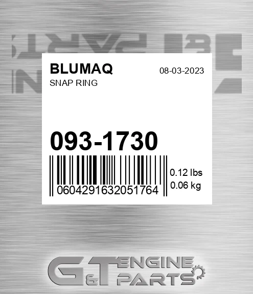 093-1730 Snap Ring for BLUMAQ