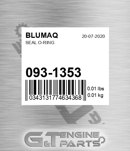 093-1353 Seal O-ring for BLUMAQ