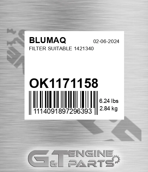 OK1171158 Filter Suitable 1421340