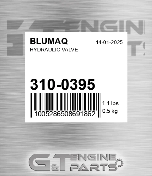 310-0395 Hydraulic Valve for BLUMAQ