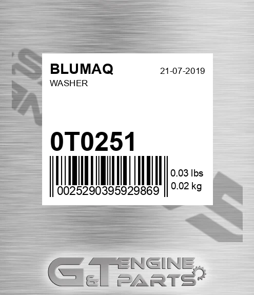0T-0251 BLUMAQ Washer