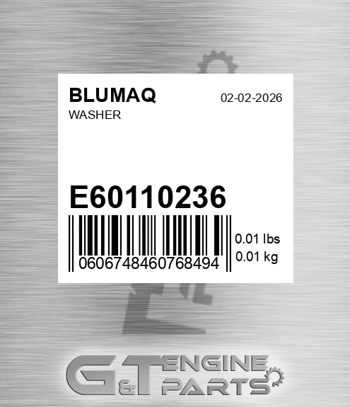 E60110236 Washer for BLUMAQ
