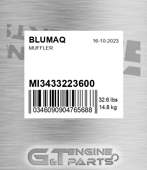 MI34332-23600 Muffler for BLUMAQ