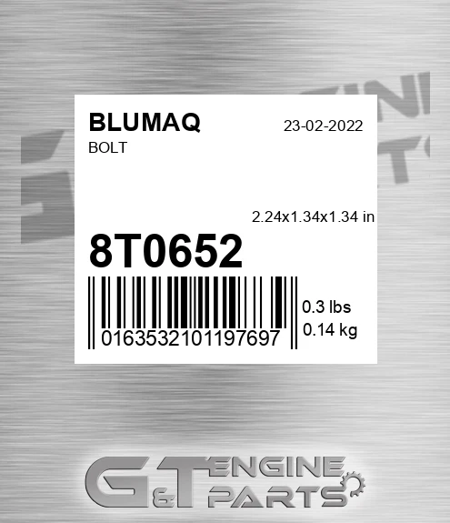 8T-0652 Bolt for BLUMAQ