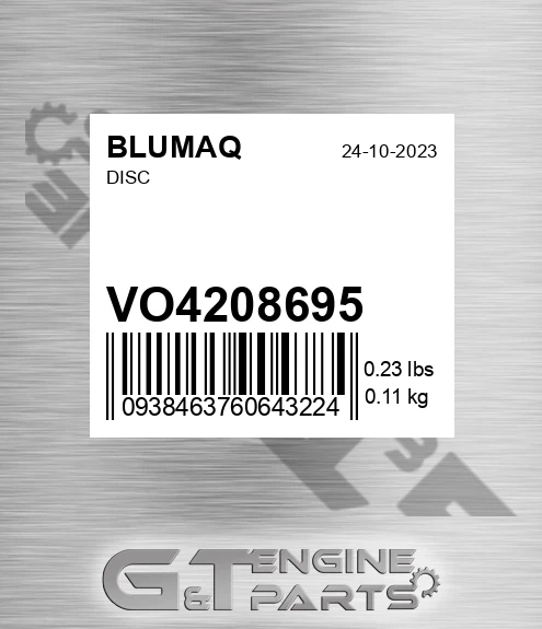 VO4208695 Disc for BLUMAQ