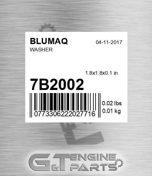 7B-2002 Washer