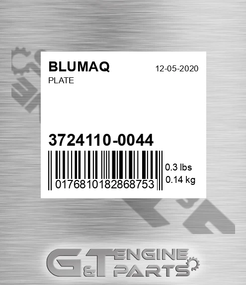 3724110-0044 Plate for BLUMAQ