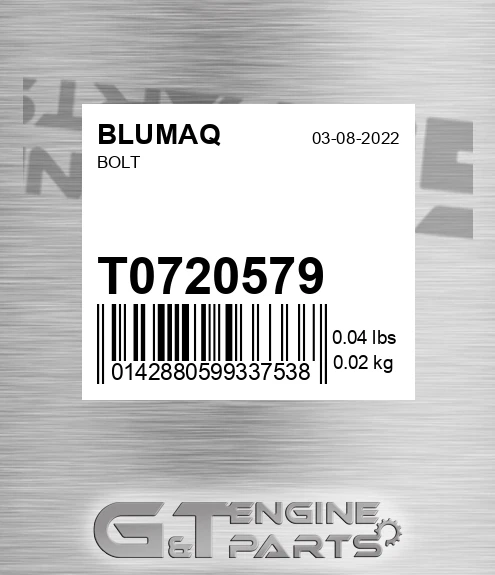 T0720579 Bolt for BLUMAQ