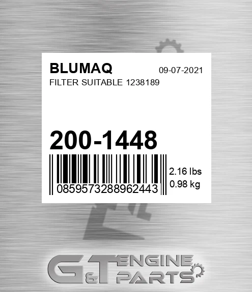 200-1448 Filter Suitable 1238189