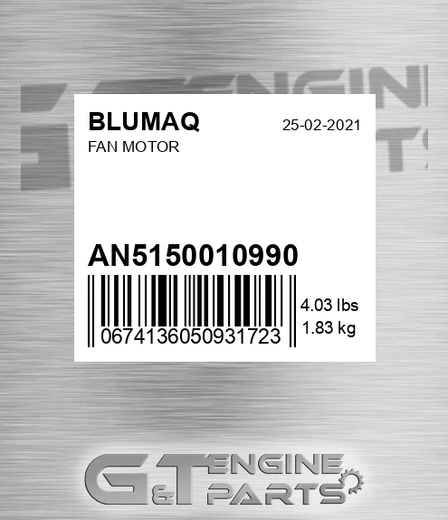 AN51500-10990 Fan Motor for BLUMAQ