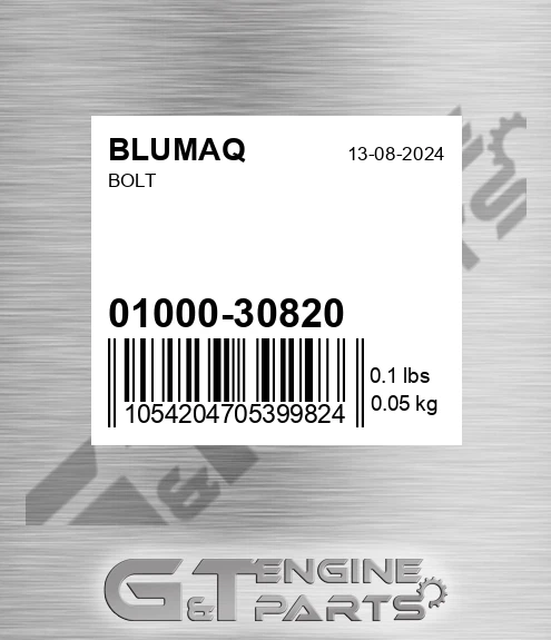 01000-30820 Bolt for BLUMAQ