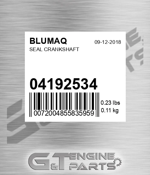 04192534 BLUMAQ Seal Crankshaft
