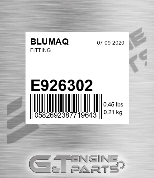 E926302 Fitting for BLUMAQ