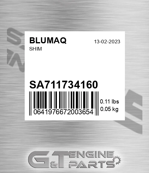 SA7117-34160 Shim for BLUMAQ