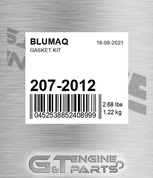 207-2012 Gasket Kit for BLUMAQ