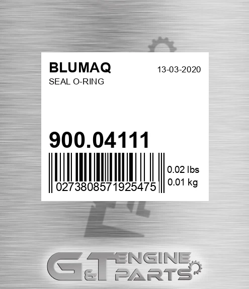 900.04111 Seal O-ring for BLUMAQ