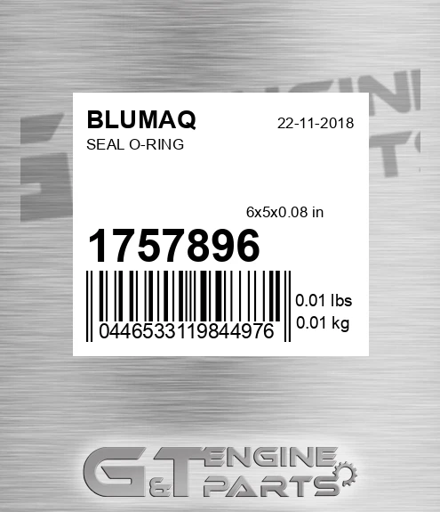 175-7896 Seal O-ring for BLUMAQ