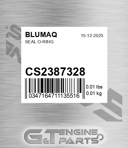 CS238-7328 Seal O-ring for BLUMAQ