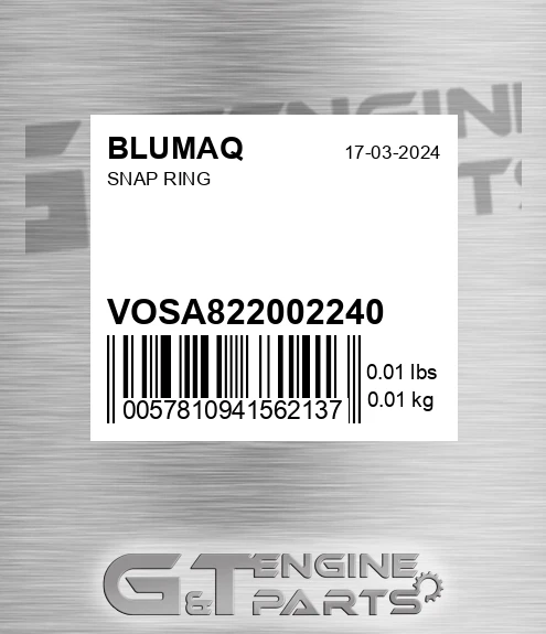VOSA8220-02240 Snap Ring for BLUMAQ