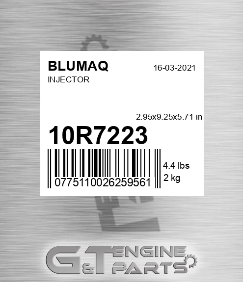 10R-7223 Injector for BLUMAQ
