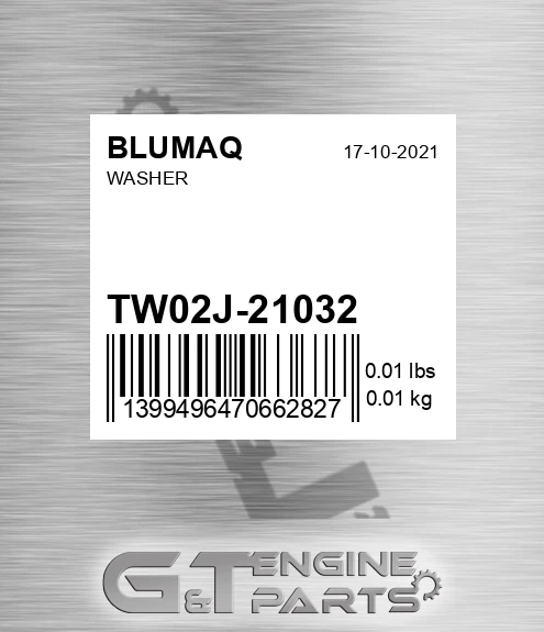 TW02J-21032 Washer for BLUMAQ
