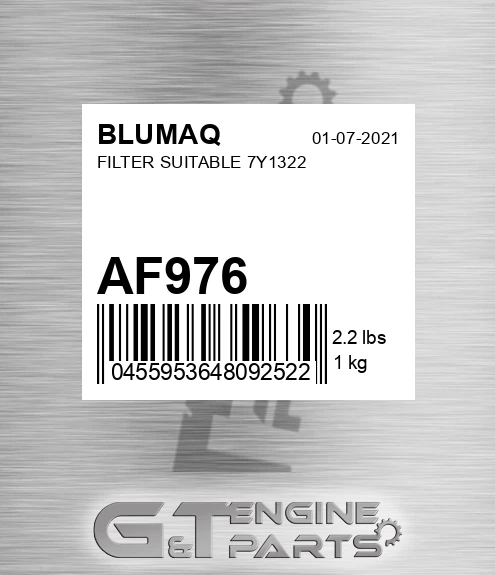 AF976 Filter Suitable 7y1322