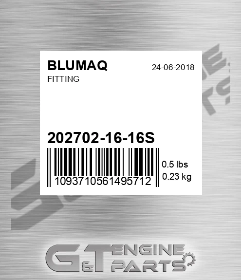 202702-16-16S Fitting for BLUMAQ