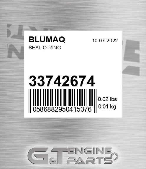 33742674 Seal O-ring