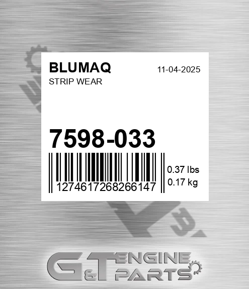 7598-033 Strip Wear for BLUMAQ