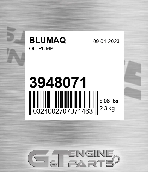 3948071 BLUMAQ Oil Pump
