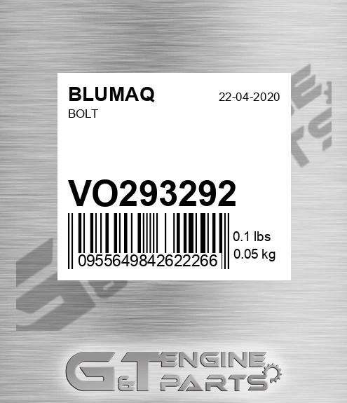 VO293292 Bolt for BLUMAQ