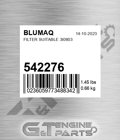542276 Filter Suitable 3i0803