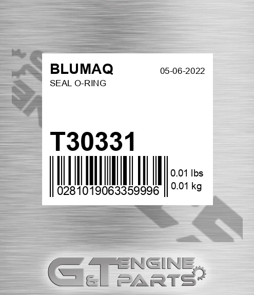 T30331 Seal O-ring