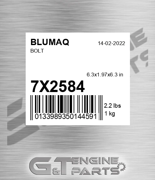 7X-2584 Bolt for BLUMAQ