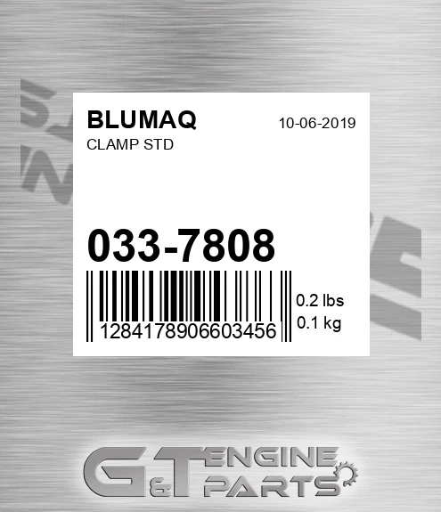033-7808 Clamp Std for BLUMAQ