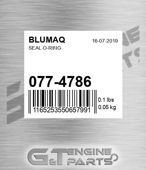 077-4786 Seal O-ring for BLUMAQ
