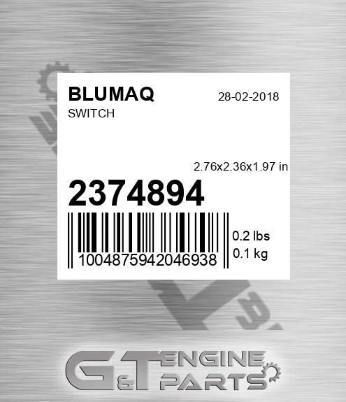 237-4894 Switch for BLUMAQ