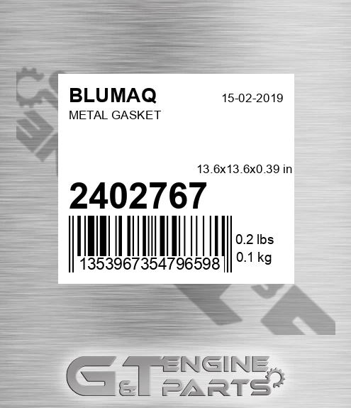 240-2767 BLUMAQ Metal Gasket