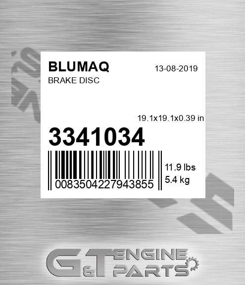 334-1034 Brake Disc for BLUMAQ