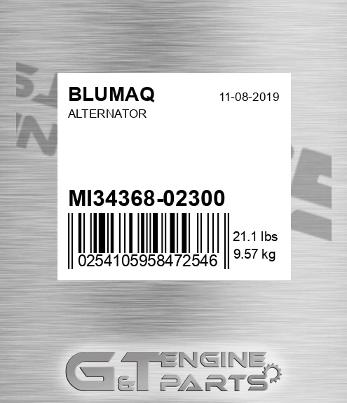 MI34368-02300 Alternator for BLUMAQ