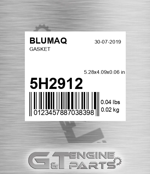 5H-2912 Gasket for BLUMAQ