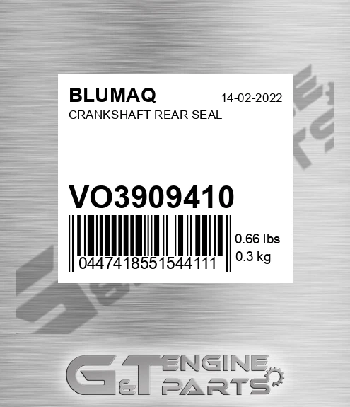 VO3909410 Crankshaft Rear Seal for BLUMAQ